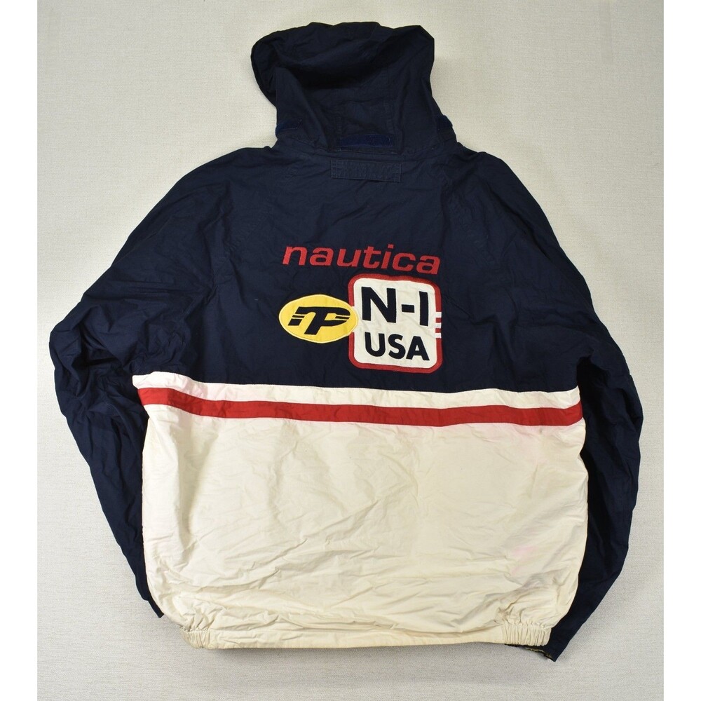 Vintage 90s Nautica 3 in 1 Sailing Jacket Mens XXL Puffer Shell Colorblock 2XL
